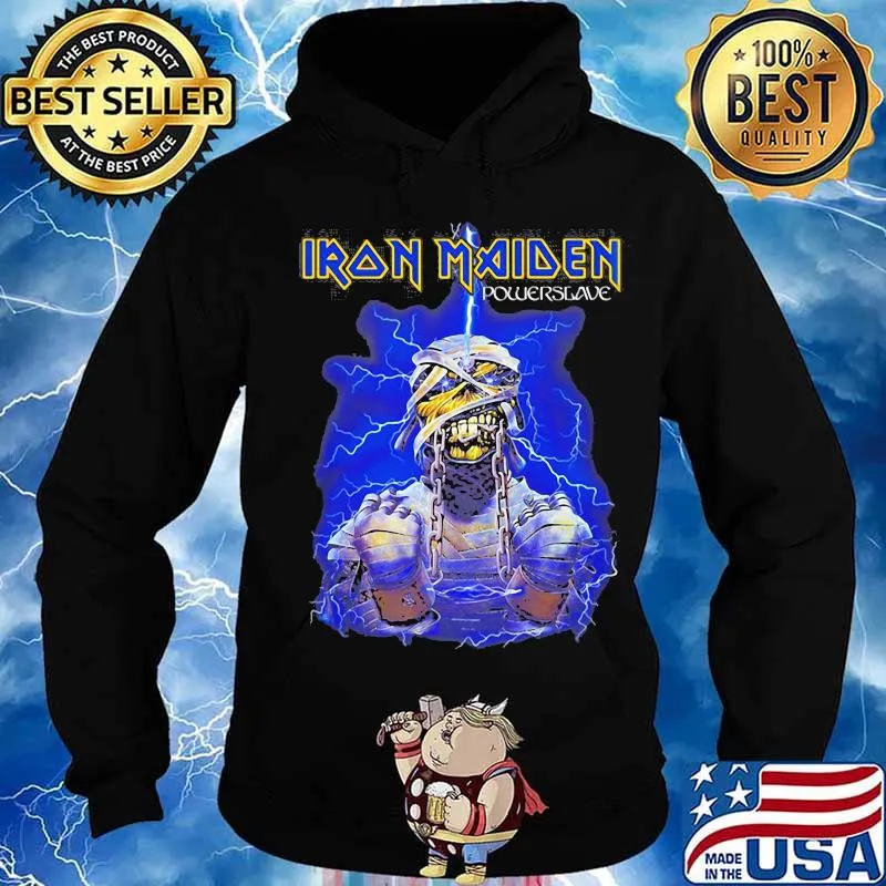 Iron maiden band skeleton powersgave lightning s Hoodie