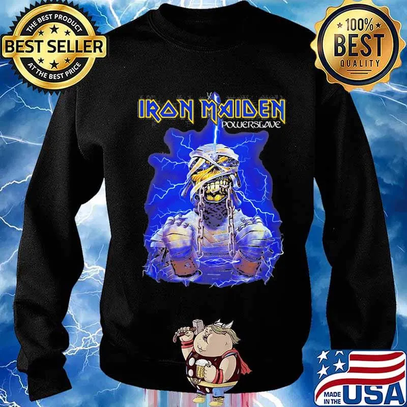 Iron maiden band skeleton powersgave lightning s Sweater