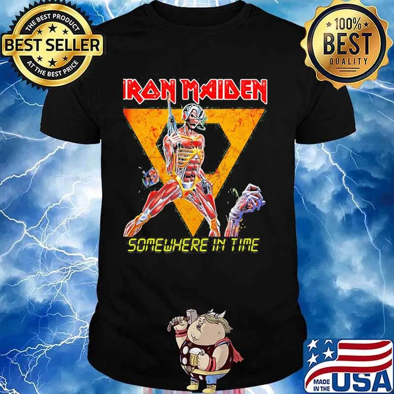 Iron maiden band skeleton somewhere in time shirt