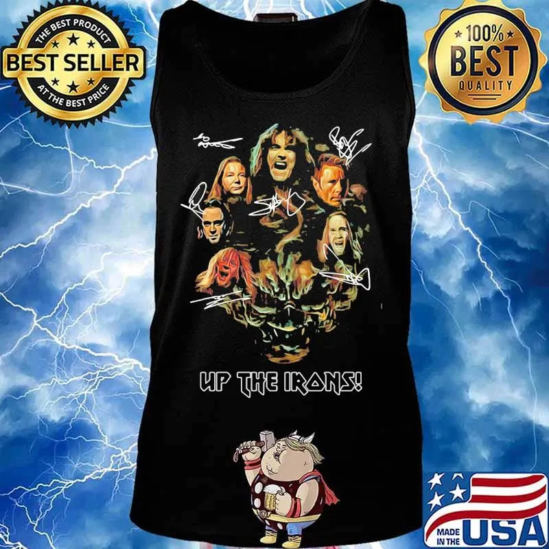 Iron maiden band up the irons signatures s Tank top