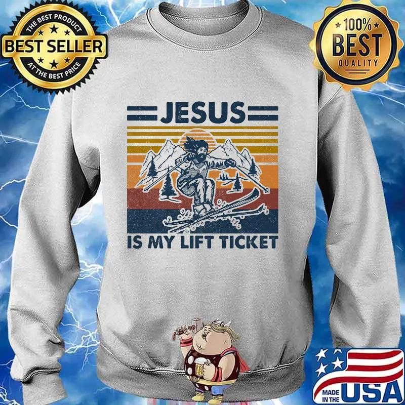 Jesus is my lift ticket vintage retro s Sweater