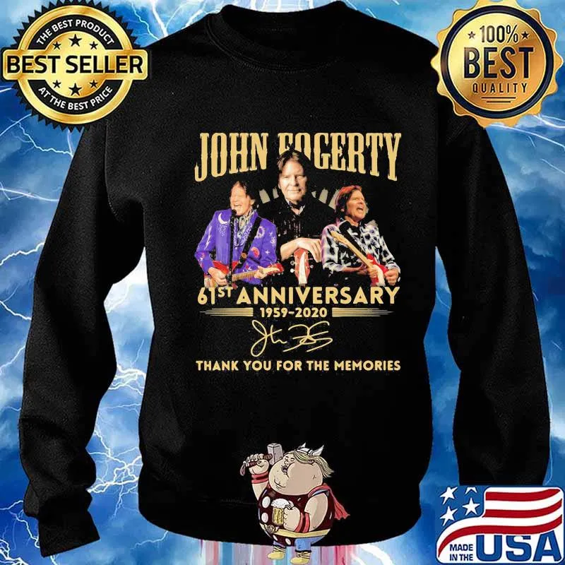 John fogerty 61st anniversary 1959 2020 thank you for the memories signature s Sweater