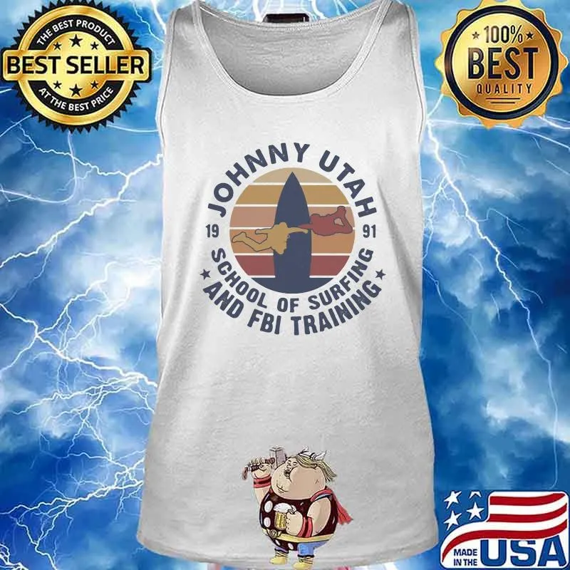 Johnny Utah 1991 School Of Surfing And FBI Training Vintage Retro Shirt Tank top
