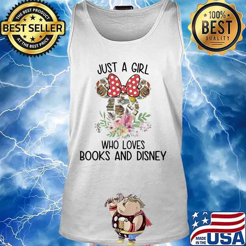 Just a girl who loves books and disney flowers s Tank top