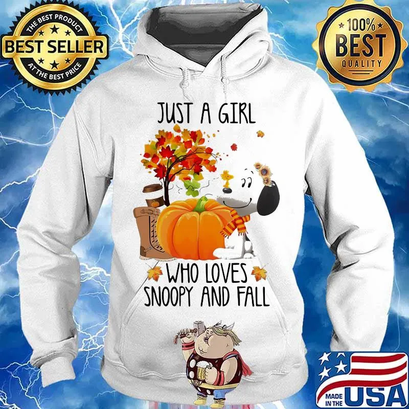 Just a girl who loves snoopy and fall pumpkin maple leaves s Hoodie