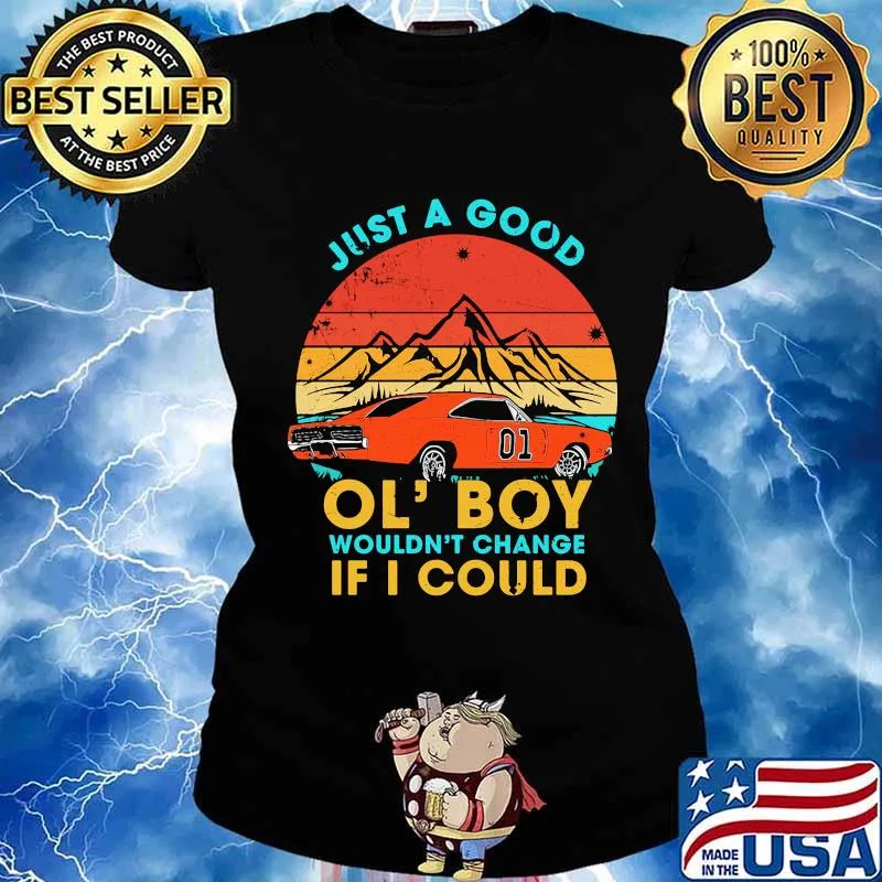 Just a good ol' boy wouldn't change if i could car 01 mountain vintage retro s Ladies tee