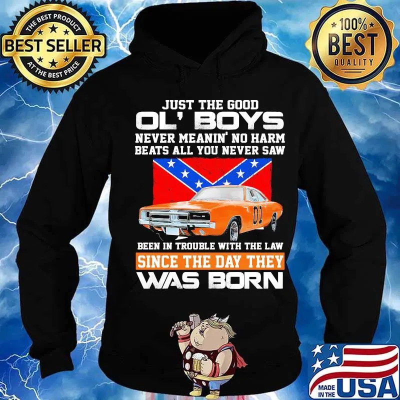 Just the good ol boys never meanin no harm beats all you never saw been in trouble with the law since the day they was born british flag car s Hoodie