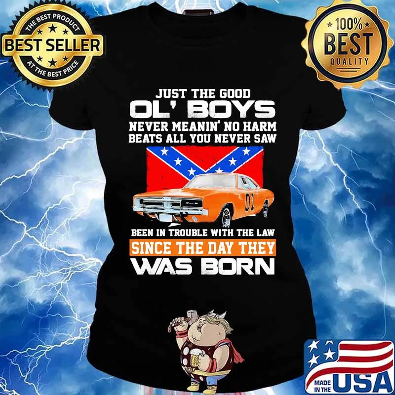 Just the good ol boys never meanin no harm beats all you never saw been in trouble with the law since the day they was born british flag s Ladies tee