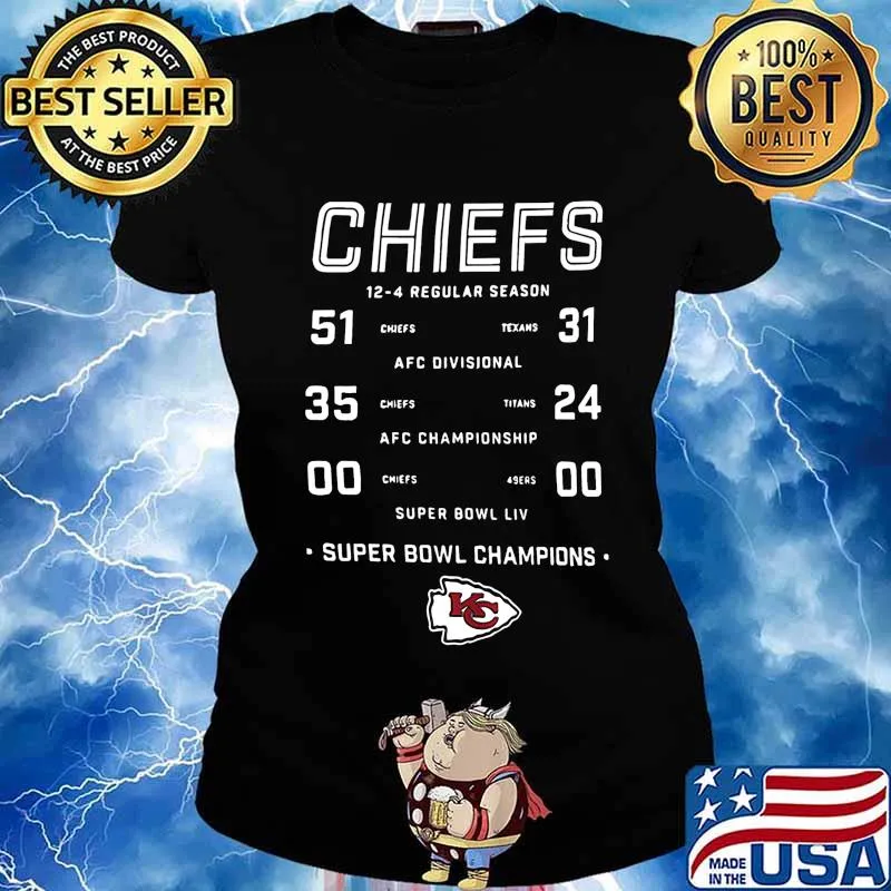 Kansas city chiefs 12 4 regular season super bowl champions s Ladies tee