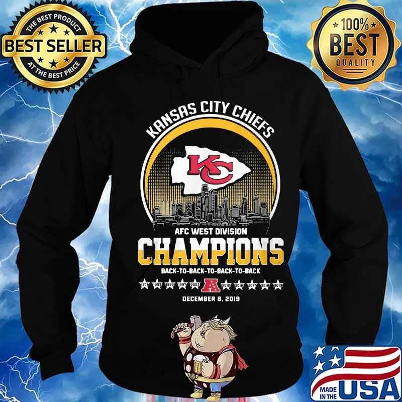 Kansas city chiefs afc west division champions back to back s Hoodie