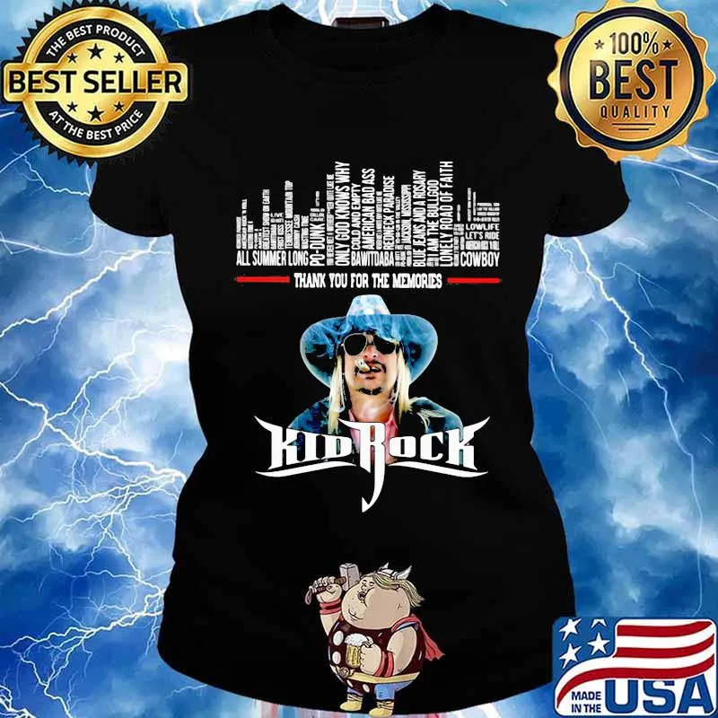 Kid Rock Thank You For The Memories s Ladies tee