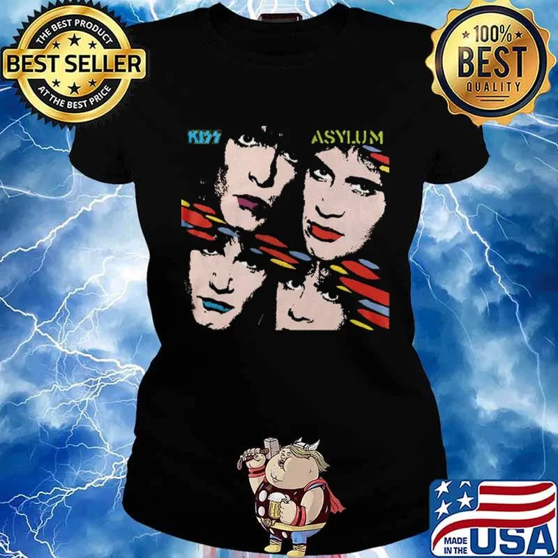 Kiss band members asylum s Ladies tee