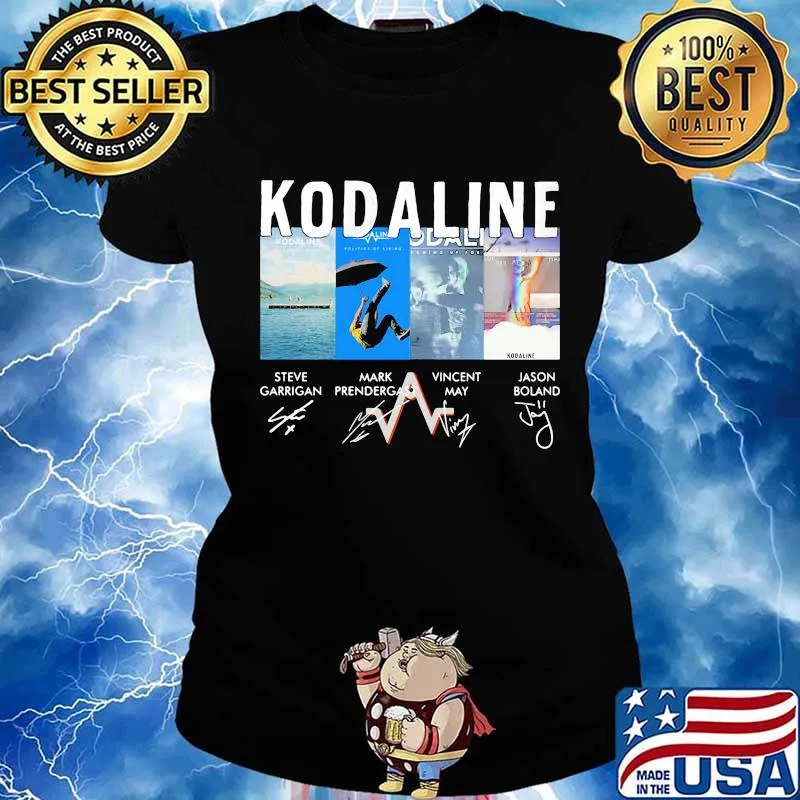 Kodaline band members signatures s Ladies tee