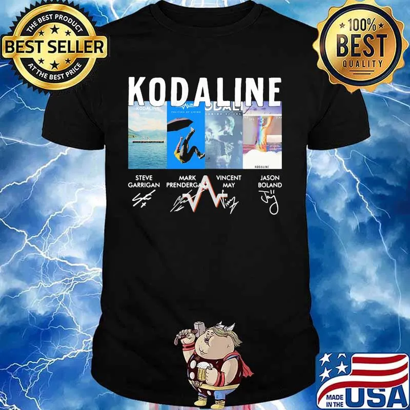 Kodaline band members signatures shirt