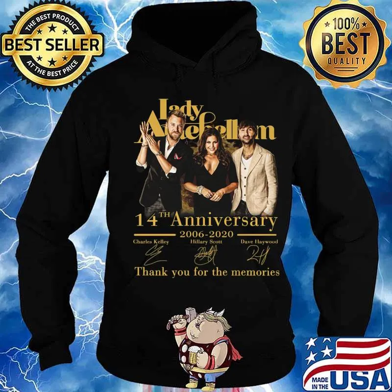 Lady antebellum 14th anniversary 2006 2020 thank you for the memories signatures s Hoodie