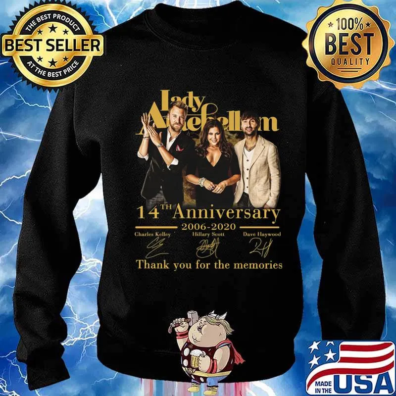 Lady antebellum 14th anniversary 2006 2020 thank you for the memories signatures s Sweater