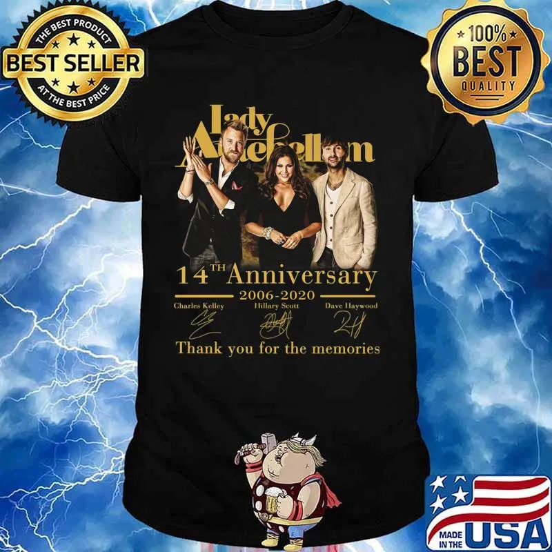 Lady antebellum 14th anniversary 2006 2020 thank you for the memories signatures shirt