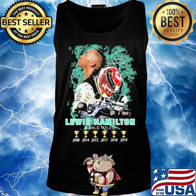 Lewis hamilton world titles champions signature s Tank top