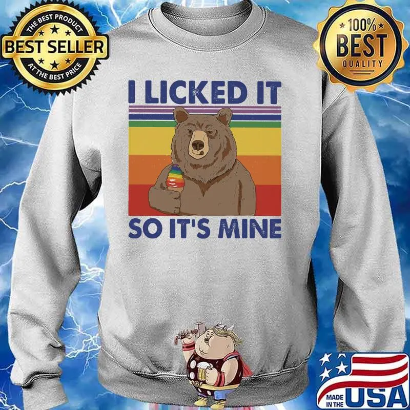 LGBT Bear Eat Cream I liked it so it's mine vintage retro s Sweater