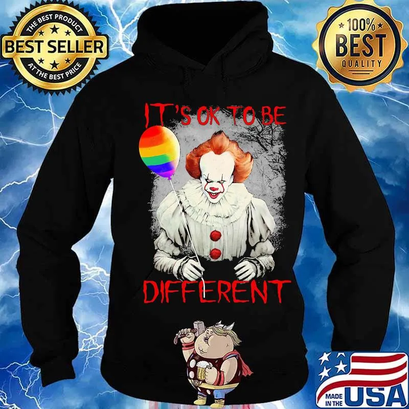 Lgbt halloween pennywise it's ok to be different s Hoodie