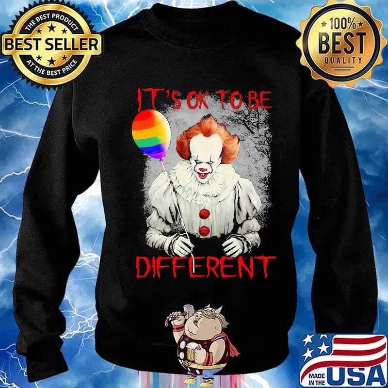 Lgbt halloween pennywise it's ok to be different s Sweater