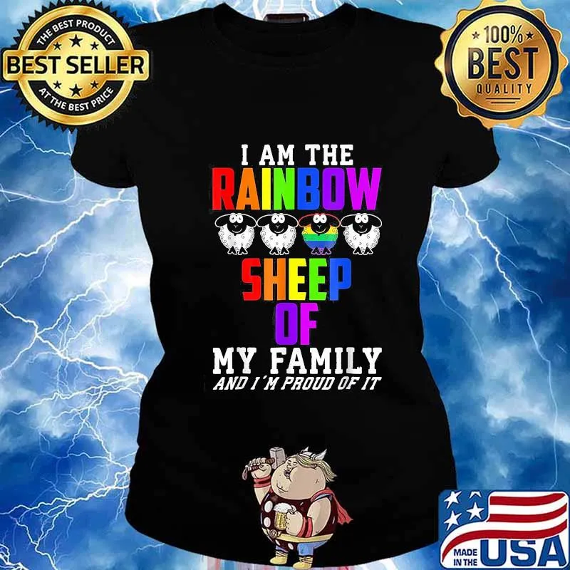 Lgbt i am the rainbow sheep of my family and i'm proud of it 2020 s Ladies tee