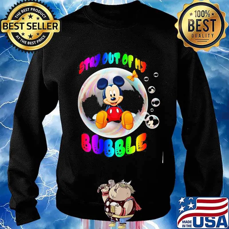 Lgbt mickey mouse stay out of my bubble butterfly s Sweater