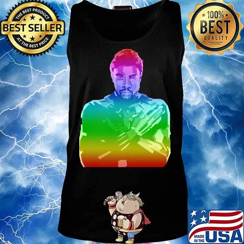 Lgbt rainbow marvel heroes black panther chadwick s Tank top