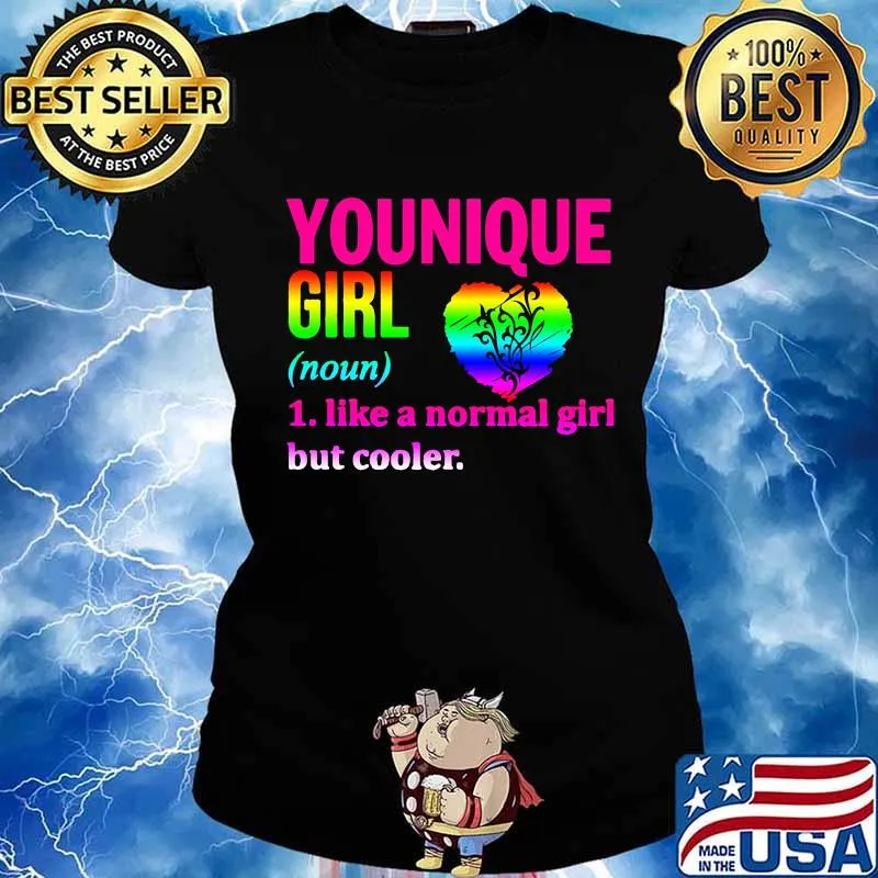 Lgbt younique girl like a normal girl but cooler heart s Ladies tee