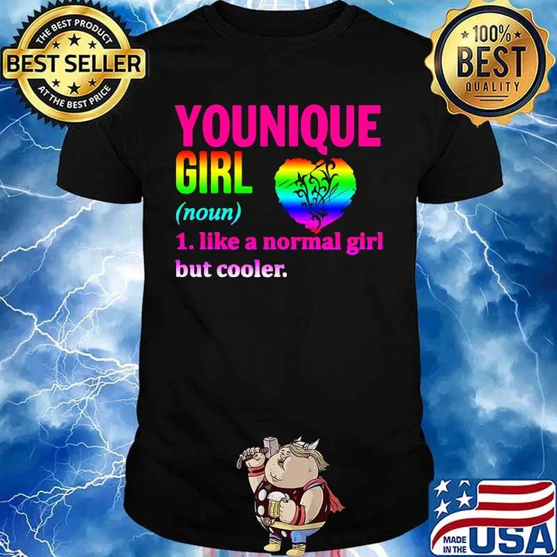 Lgbt younique girl like a normal girl but cooler heart shirt