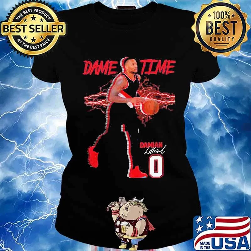Lillard No. 0 Portland Basketball Dame Time s Ladies tee