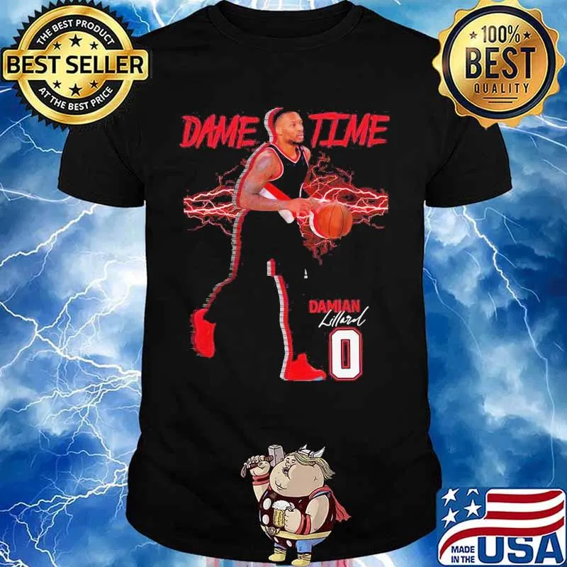 Lillard No. 0 Portland Basketball Dame Time shirt