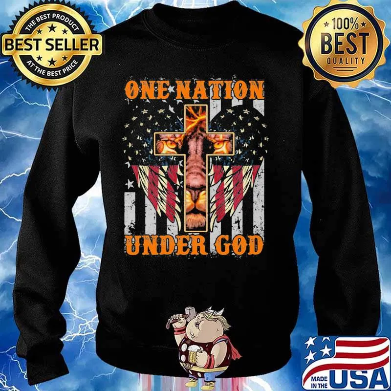 Lion king one nation under god american flag independence day s Sweater