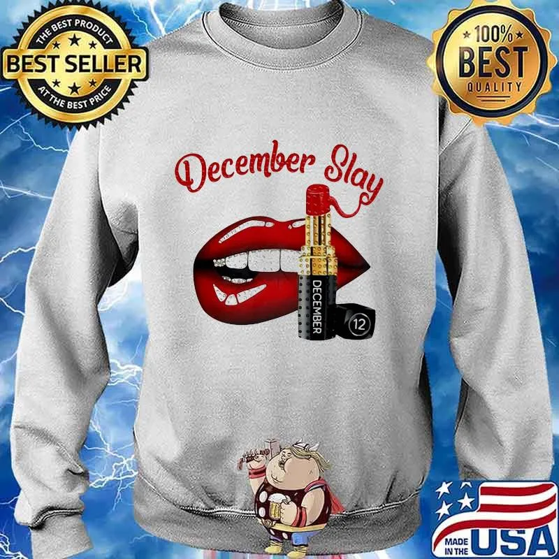 Lips lipstick december slay s Sweater