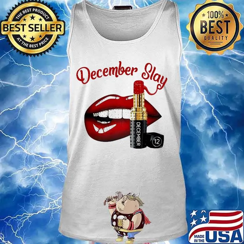 Lips lipstick december slay s Tank top