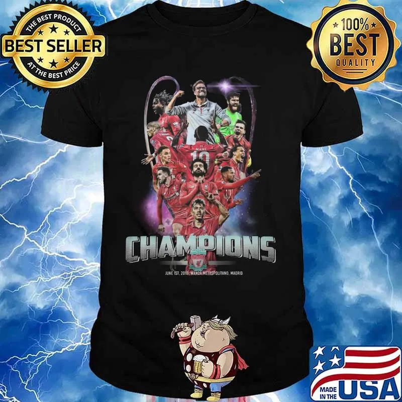 Liverpool fc champions june 1st 2019 wanda metropolitano madrid shirt