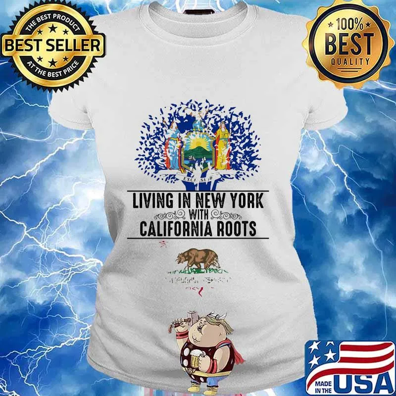 Living in west new york with california roots s Ladies tee