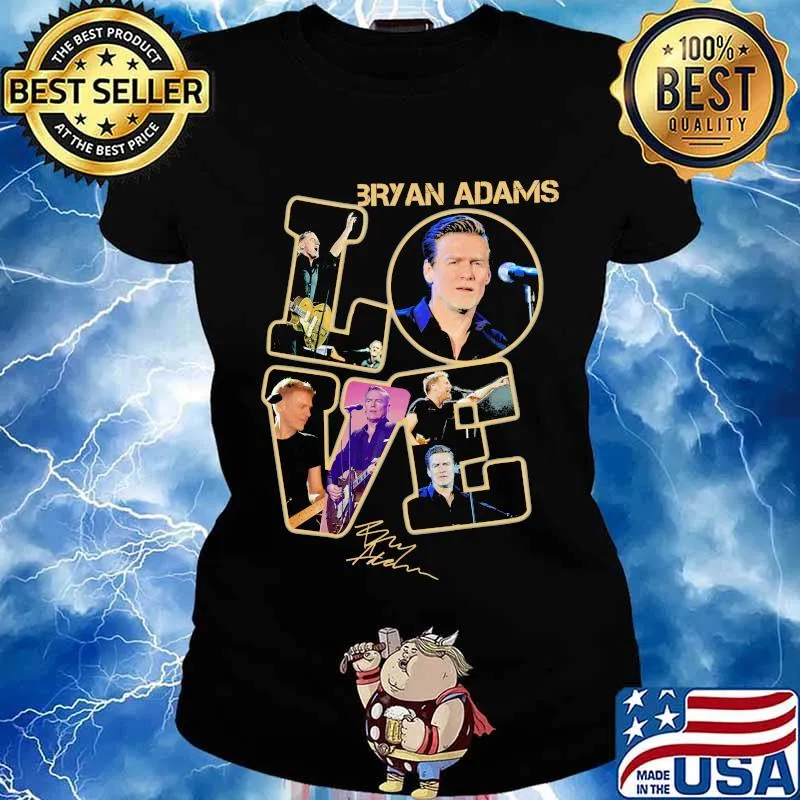 Love bryan adams signature s Ladies tee