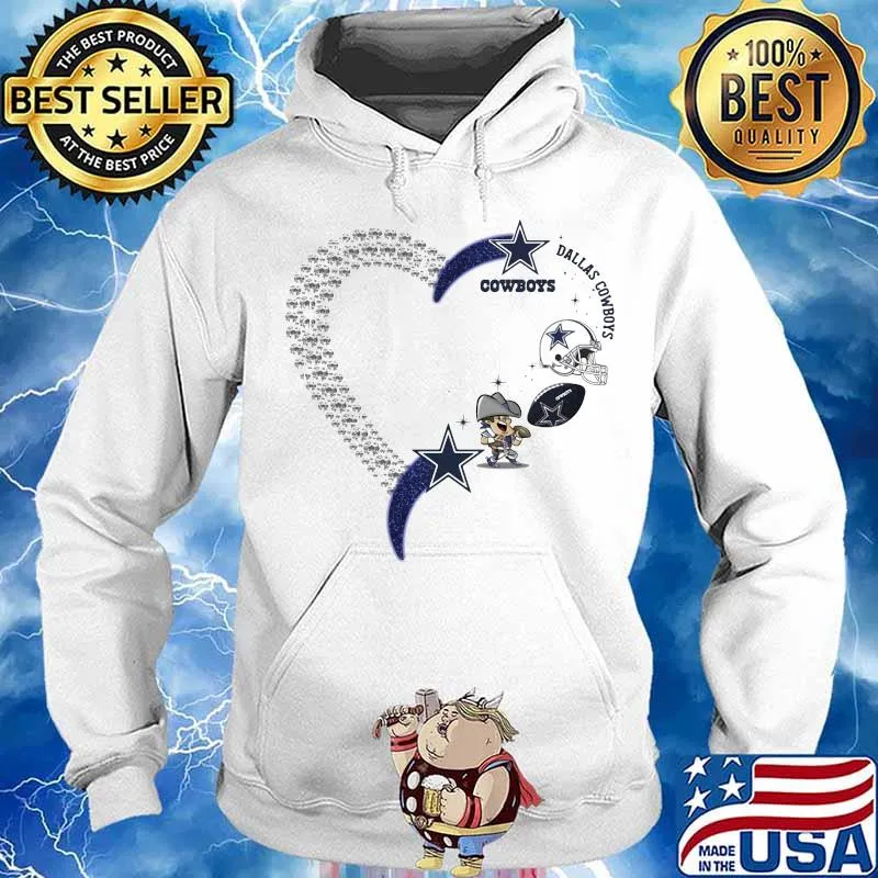 Love dallas cowboys football heart diamond s Hoodie
