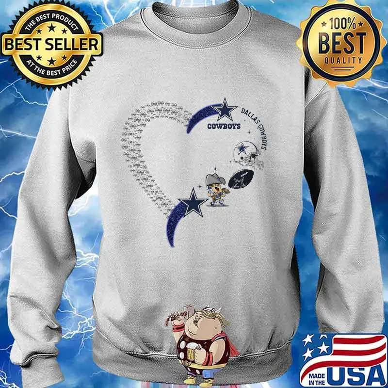 Love dallas cowboys football heart diamond s Sweater