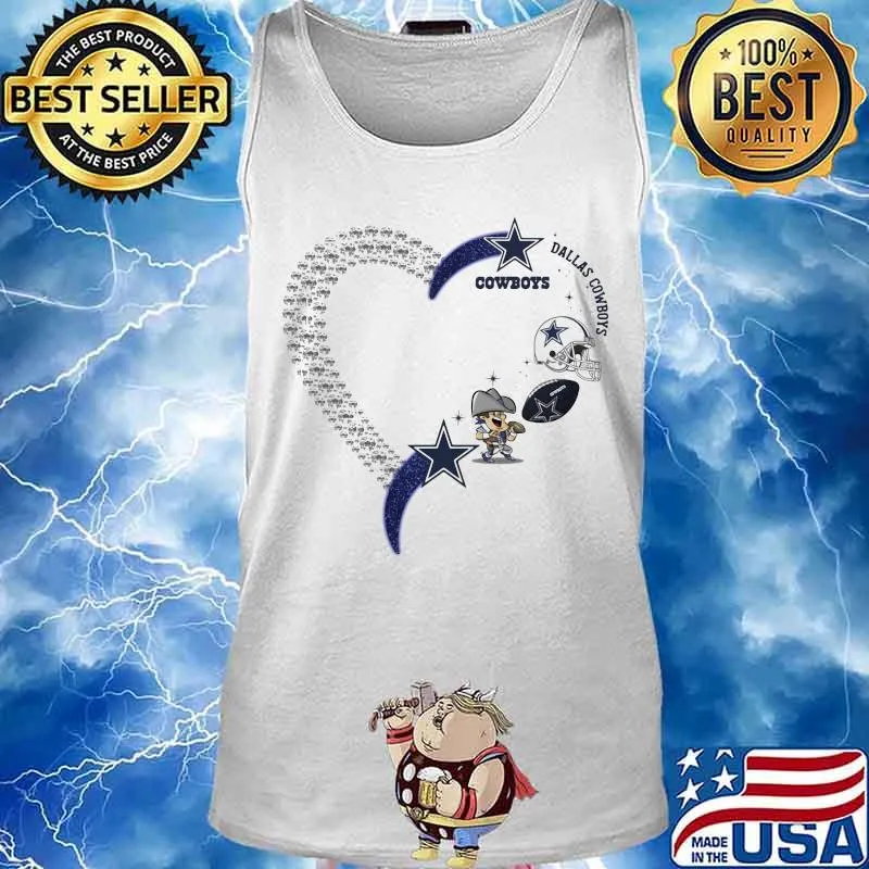 Love dallas cowboys football heart diamond s Tank top