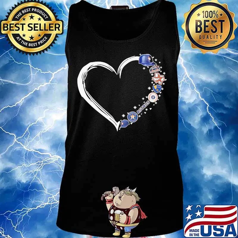 Love houston astros baseball team heart s Tank top