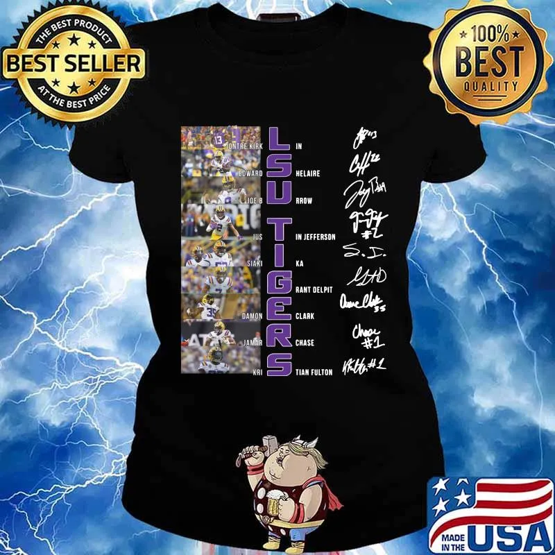 Lsu tigers football players signatures s Ladies tee