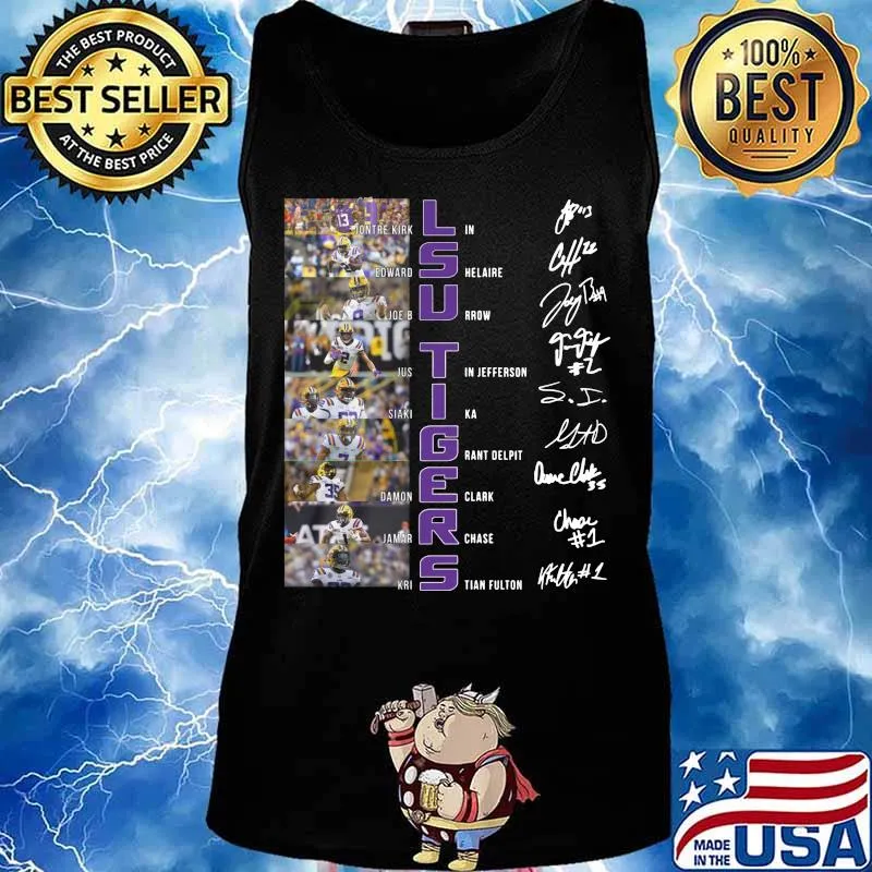 Lsu tigers football players signatures s Tank top