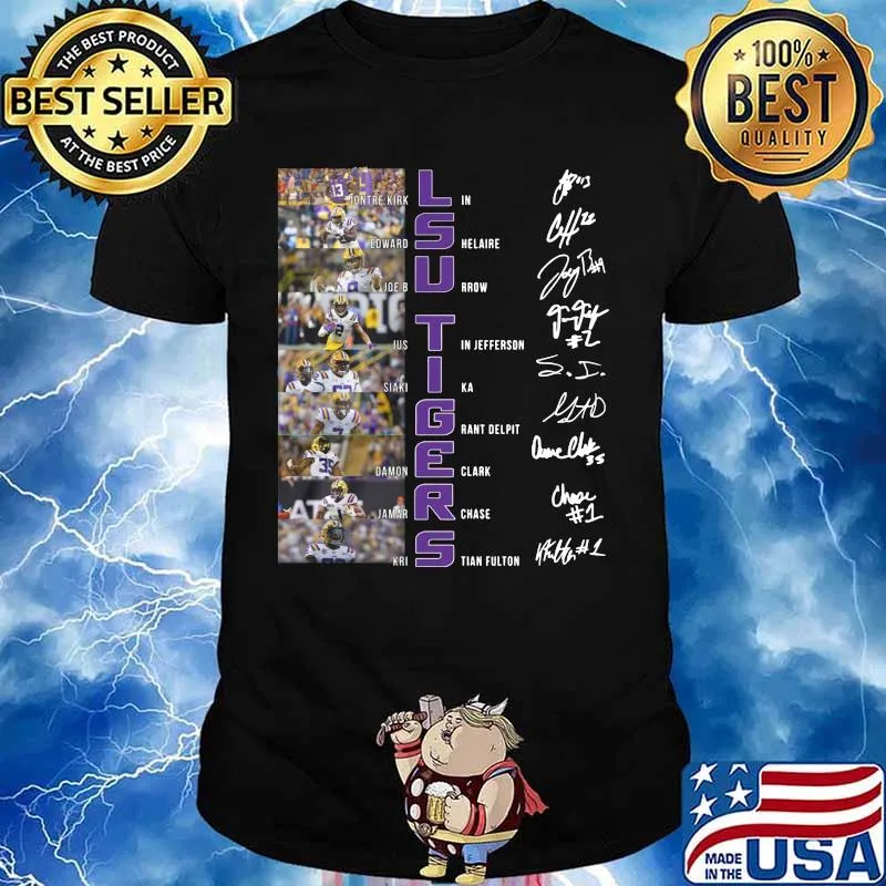 Lsu tigers football players signatures shirt