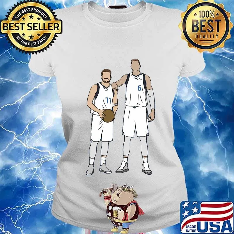 Luka doncic and kristaps porzingis basketball s Ladies tee