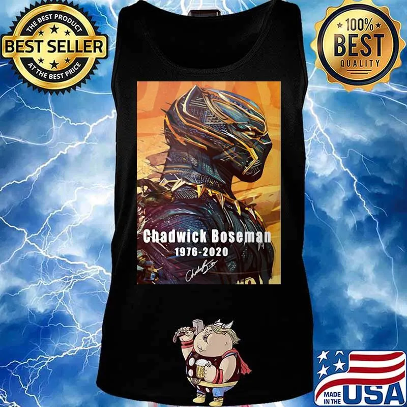 Marvel heroes black panther chadwick 1976 2020 signature s Tank top