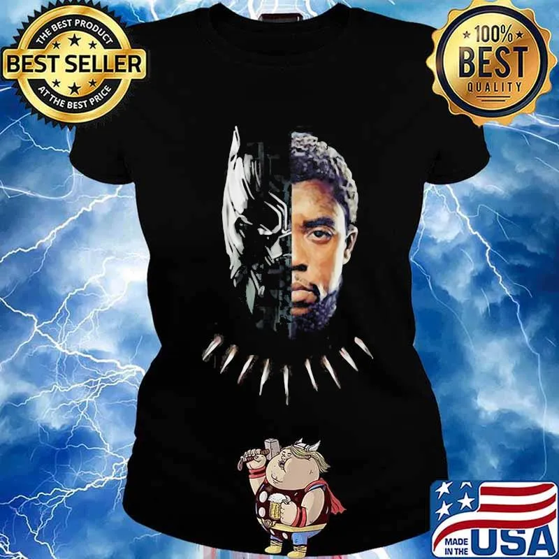 Marvel heroes black panther chadwick Boseman actor s Ladies tee