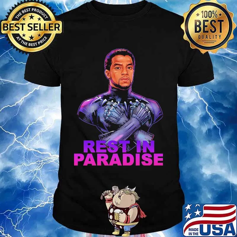 Marvel heroes black panther chadwick rest in paradise shirt