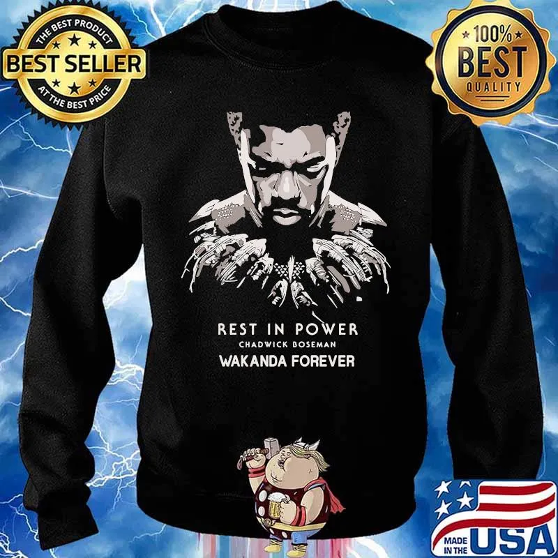 Marvel heroes black panther chadwick rest in power wakanda forever s Sweater